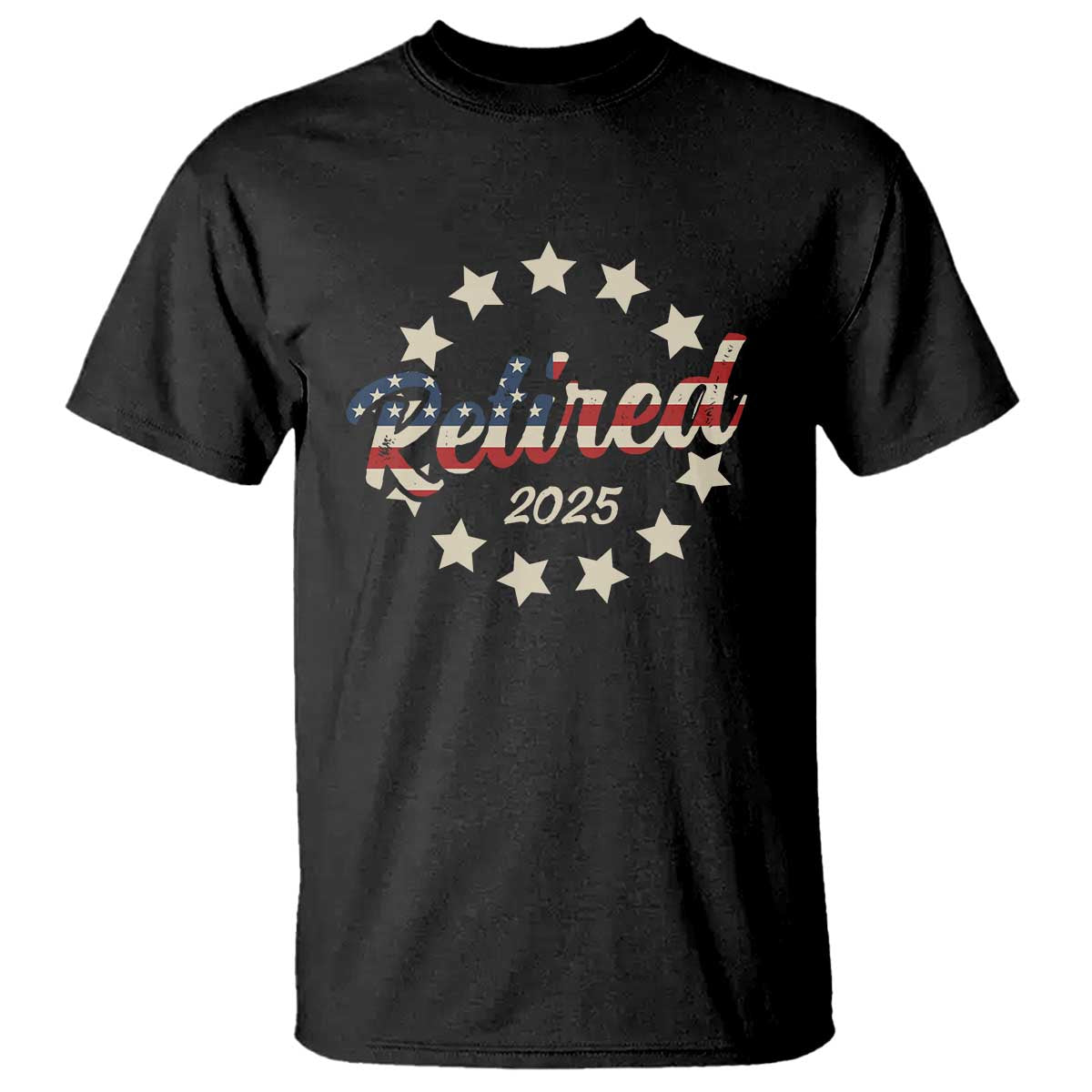 Retired 2025 T Shirt Retirement Gifts American Flag