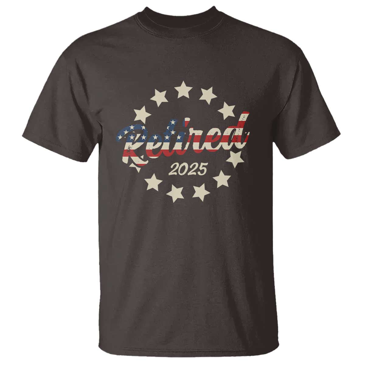 Retired 2025 T Shirt Retirement Gifts American Flag