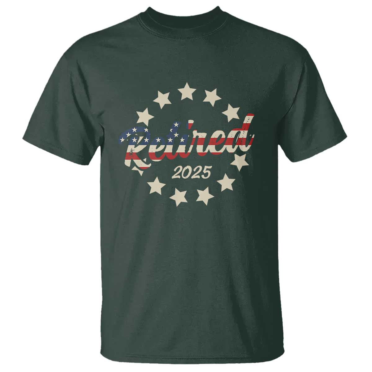 Retired 2025 T Shirt Retirement Gifts American Flag