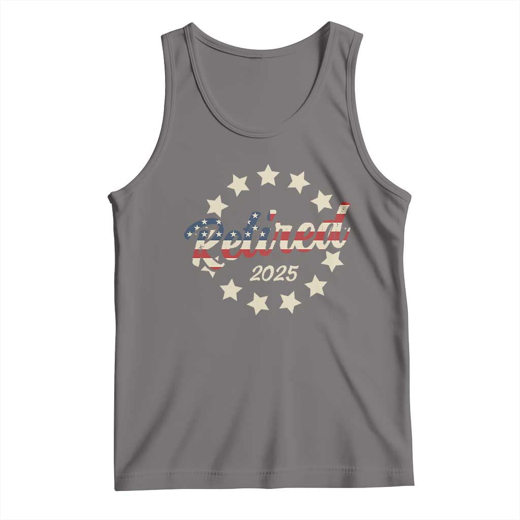 Retired 2025 Tank Top Retirement Gifts American Flag