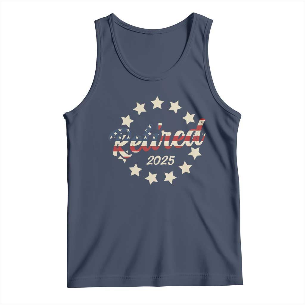 Retired 2025 Tank Top Retirement Gifts American Flag