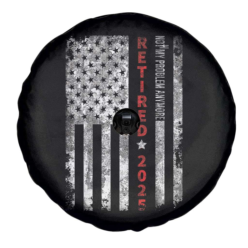 Retired 2025 Spare Tire Cover Vintage Old American Flag - Wonder Print Shop