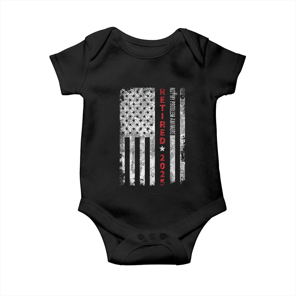 Retired 2025 Baby Onesie Vintage Old American Flag - Wonder Print Shop