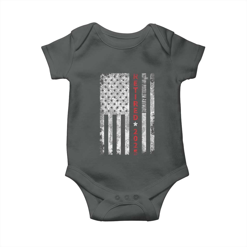 Retired 2025 Baby Onesie Vintage Old American Flag - Wonder Print Shop