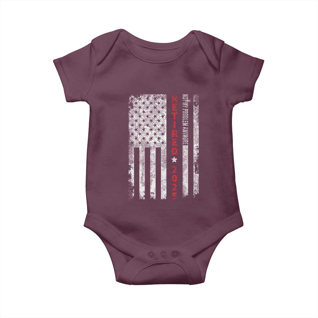 Retired 2025 Baby Onesie Vintage Old American Flag - Wonder Print Shop