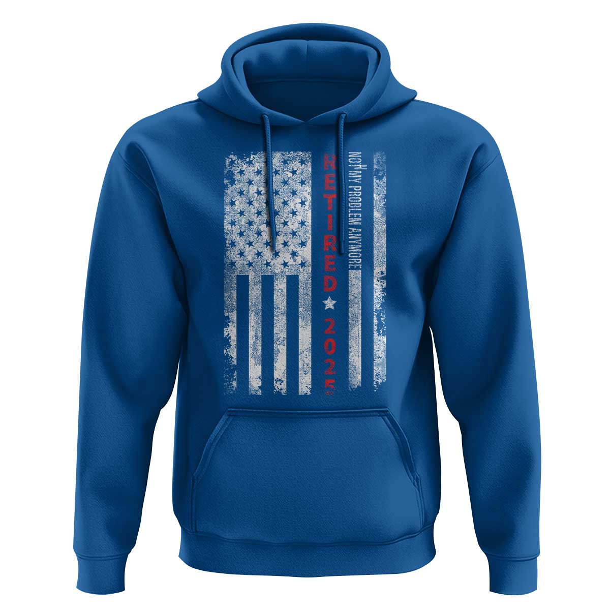 Retired 2025 Hoodie Vintage Old American Flag - Wonder Print Shop
