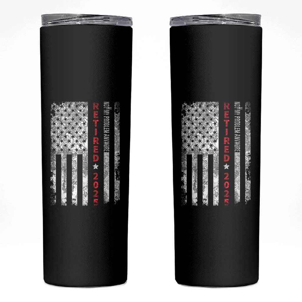 Retired 2025 Skinny Tumbler Vintage Old American Flag - Wonder Print Shop