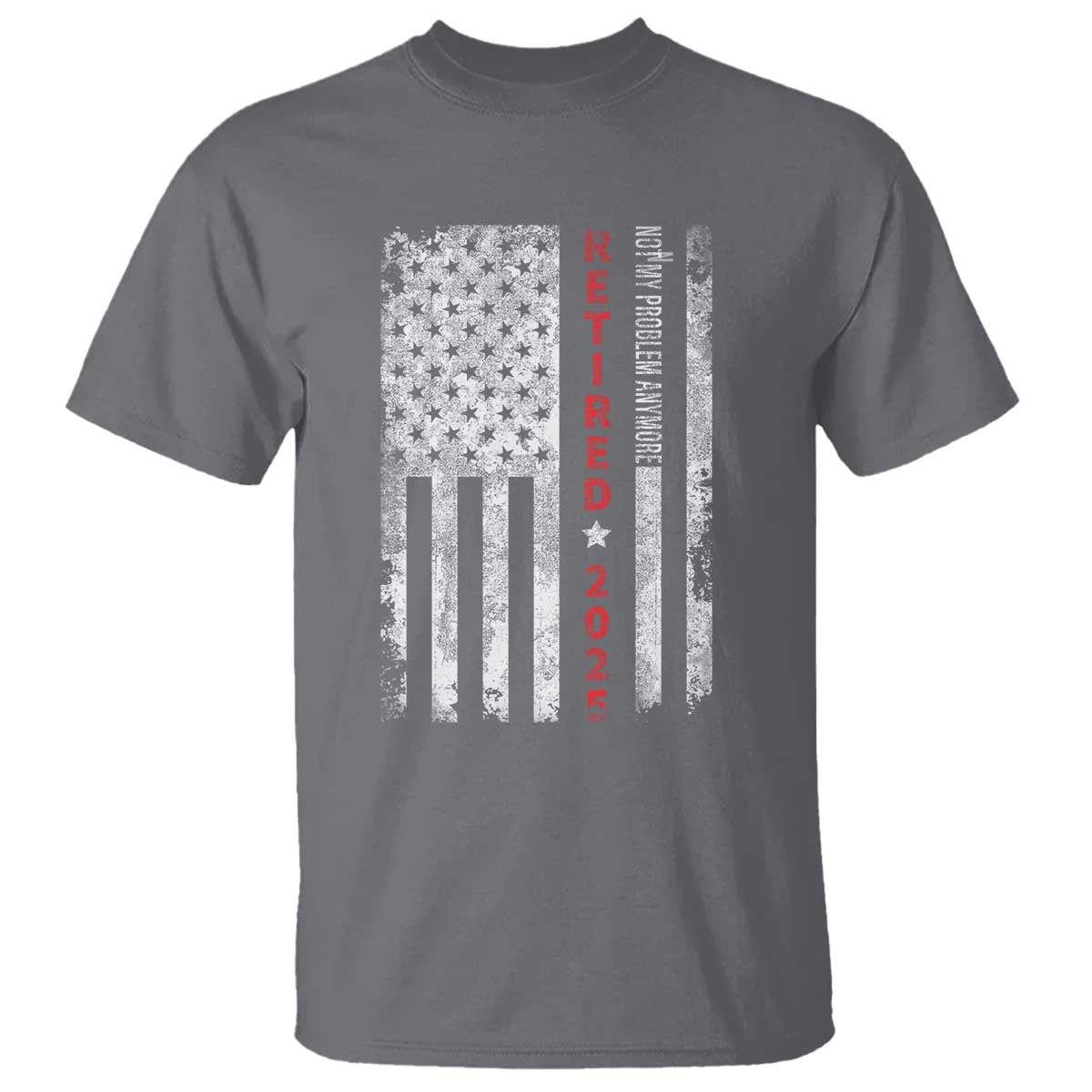 Retired 2025 T Shirt Vintage Old American Flag - Wonder Print Shop