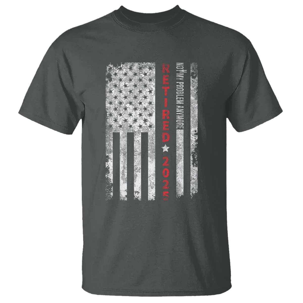 Retired 2025 T Shirt Vintage Old American Flag - Wonder Print Shop