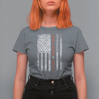 Retired 2025 T Shirt For Women Vintage Old American Flag - Wonder Print Shop