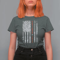 Retired 2025 T Shirt For Women Vintage Old American Flag - Wonder Print Shop