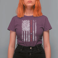 Retired 2025 T Shirt For Women Vintage Old American Flag - Wonder Print Shop