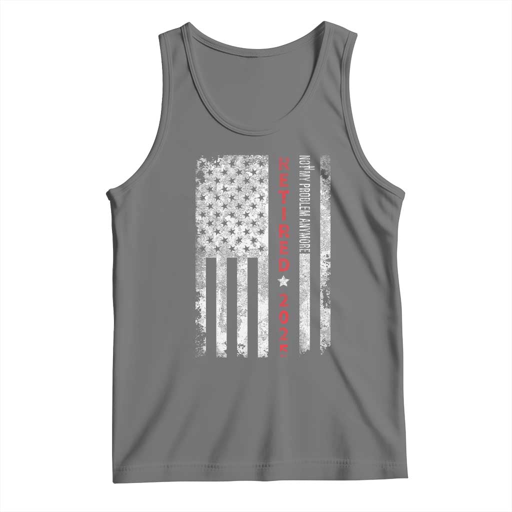 Retired 2025 Tank Top Vintage Old American Flag - Wonder Print Shop