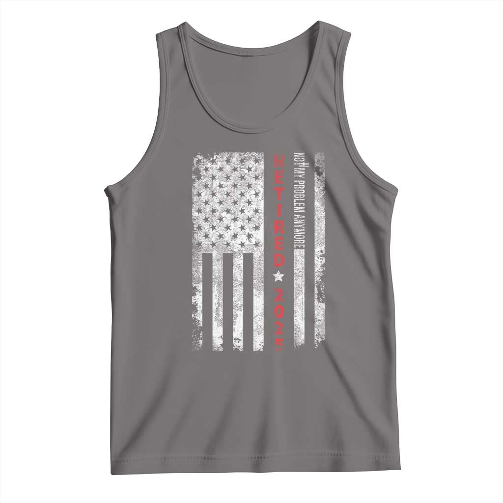 Retired 2025 Tank Top Vintage Old American Flag - Wonder Print Shop