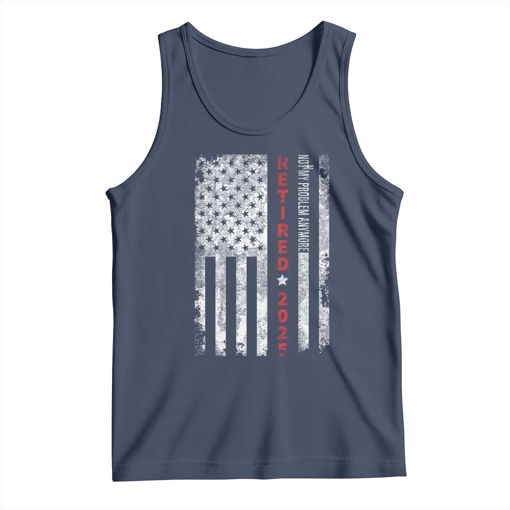 Retired 2025 Tank Top Vintage Old American Flag - Wonder Print Shop