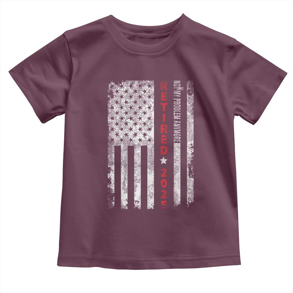 Retired 2025 Toddler T Shirt Vintage Old American Flag - Wonder Print Shop