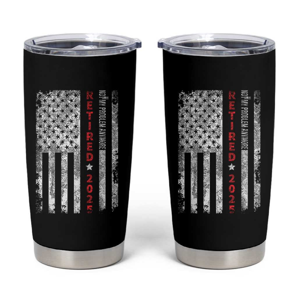 Retired 2025 Tumbler Cup Vintage Old American Flag - Wonder Print Shop