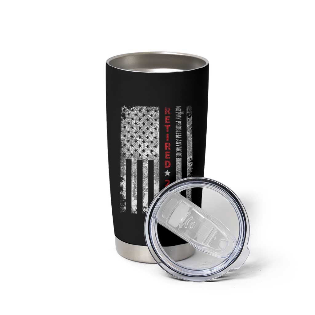 Retired 2025 Tumbler Cup Vintage Old American Flag - Wonder Print Shop