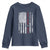 Retired 2025 Youth Sweatshirt Vintage Old American Flag - Wonder Print Shop