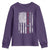 Retired 2025 Youth Sweatshirt Vintage Old American Flag - Wonder Print Shop