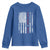 Retired 2025 Youth Sweatshirt Vintage Old American Flag - Wonder Print Shop