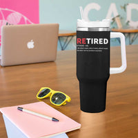 Funny Retirement Gifts Tumbler With Handle Retired Not My Problem Anymore I Do What I Want