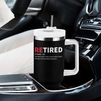 Funny Retirement Gifts Tumbler With Handle Retired Not My Problem Anymore I Do What I Want