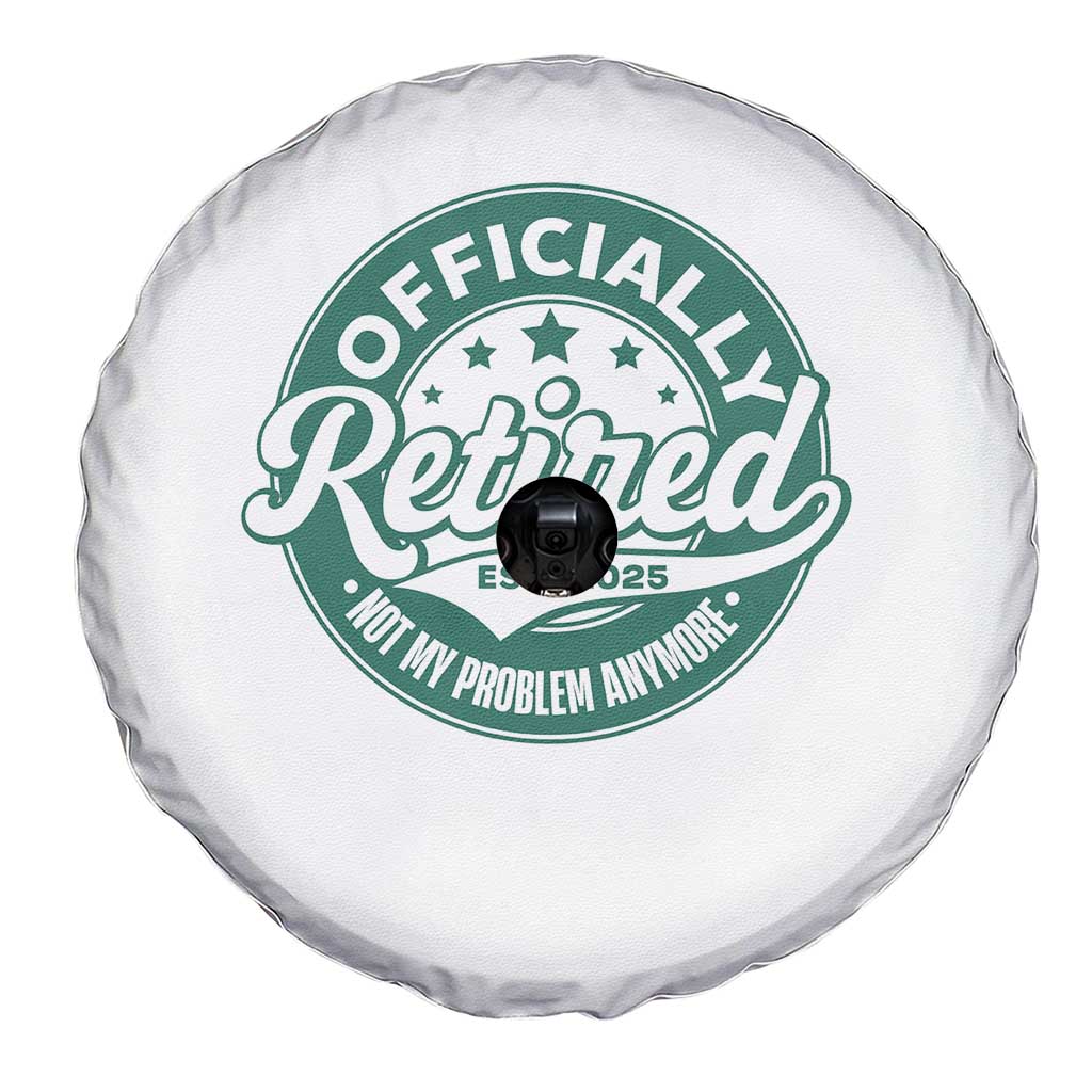 Vintage Retirement 2025 Spare Tire Cover Retired Not My Problem Anymore