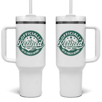 Vintage Retirement 2025 Tumbler With Handle Retired Not My Problem Anymore