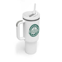 Vintage Retirement 2025 Tumbler With Handle Retired Not My Problem Anymore