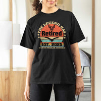 Vintage Retirement 2025 T Shirt For Women Legend Has Retired Not My Problem Anymore