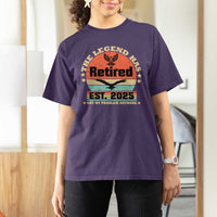 Vintage Retirement 2025 T Shirt For Women Legend Has Retired Not My Problem Anymore