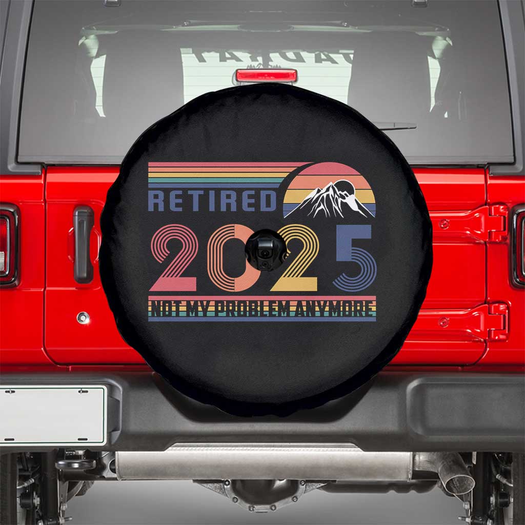 Retro Retired 2025 Spare Tire Cover Not My Problem Anymore