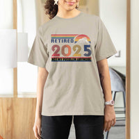 Retro Retired 2025 T Shirt For Women Not My Problem Anymore