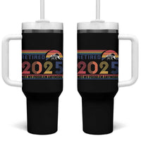 Retro Retired 2025 Tumbler With Handle Not My Problem Anymore