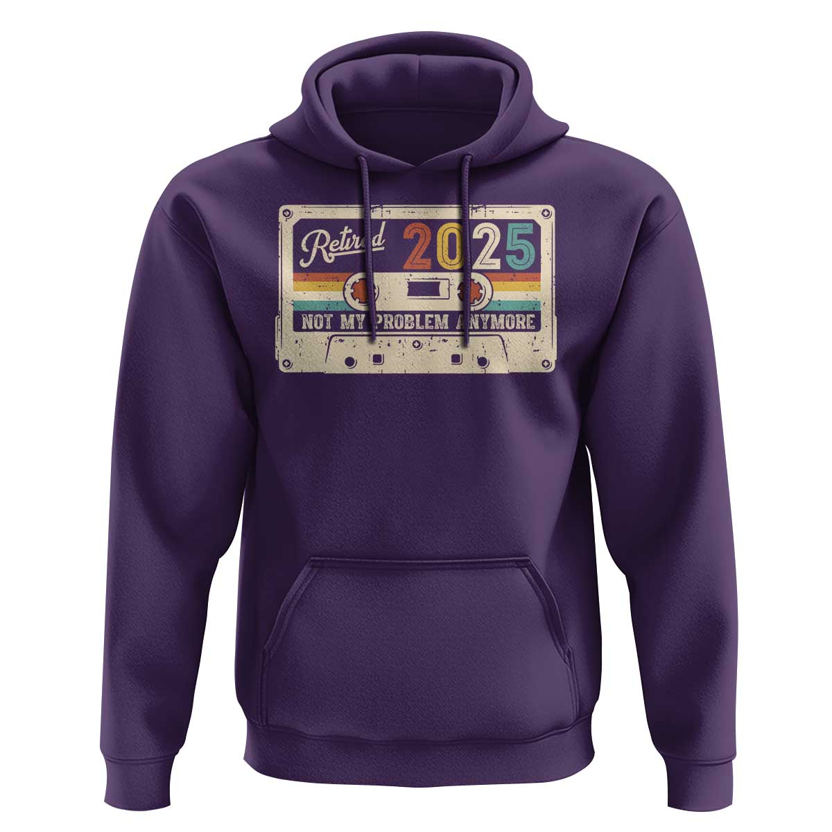 Retired 2025 Hoodie Not My Problem Anymore Retro Cassette