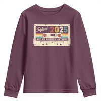Retired 2025 Youth Sweatshirt Not My Problem Anymore Retro Cassette