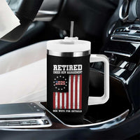 Funny Retired 2025 Tumbler With Handle Under New Management See Wife for Details American Flag
