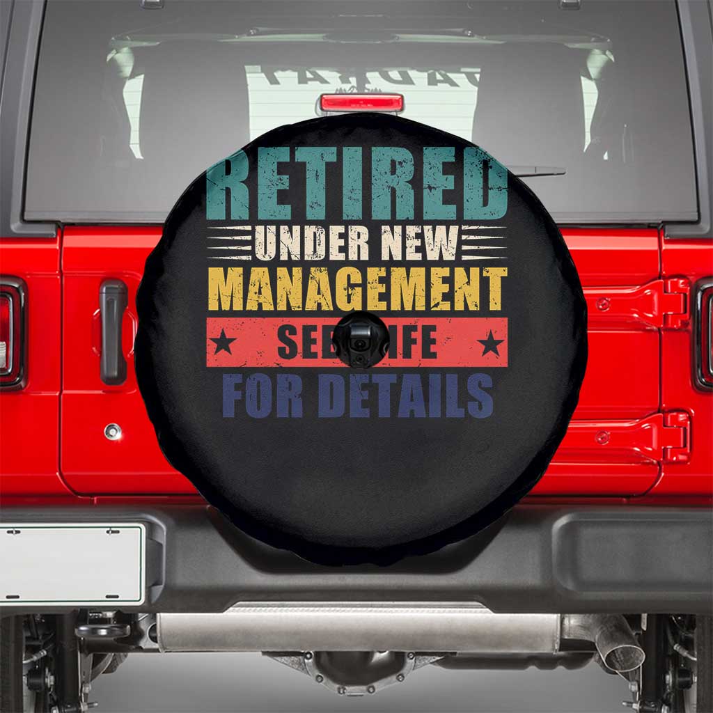 Funny Retirement Gifts Spare Tire Cover Retired Under New Management See Wife for Details