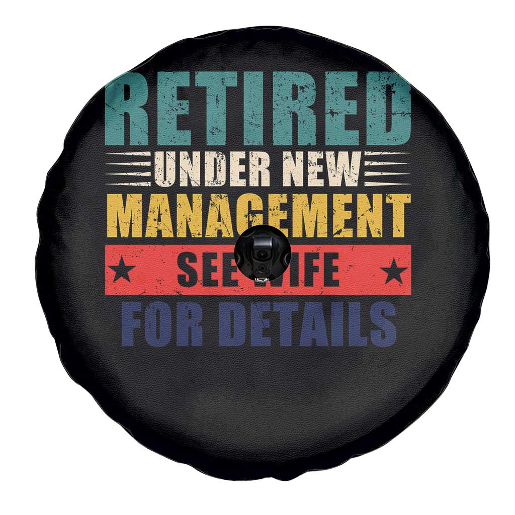 Funny Retirement Gifts Spare Tire Cover Retired Under New Management See Wife for Details