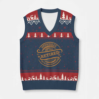 Retired Est 2025 V-Neck Knit Sweater Vest Not My Problem Anymore Vintage Retirement Gifts - Wonder Print Shop
