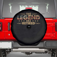 The Legend Has Retired 2025 Spare Tire Cover Retro American Flag