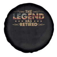 The Legend Has Retired 2025 Spare Tire Cover Retro American Flag