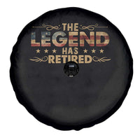 The Legend Has Retired 2025 Spare Tire Cover Retro American Flag