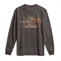 The Legend Has Retired 2025 Long Sleeve Shirt Retro American Flag