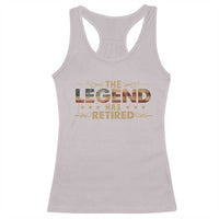 The Legend Has Retired 2025 Racerback Tank Top Retro American Flag