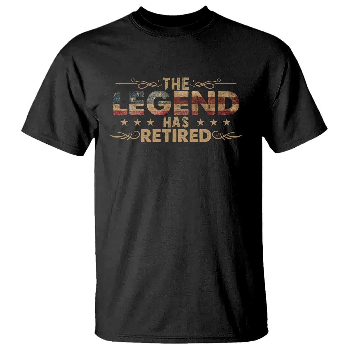 The Legend Has Retired 2025 T Shirt Retro American Flag