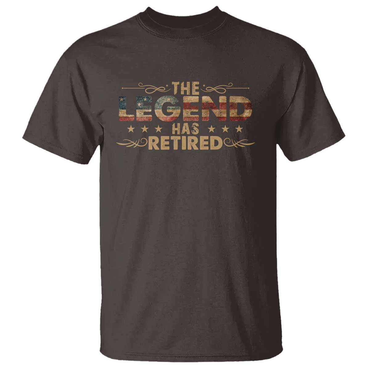 The Legend Has Retired 2025 T Shirt Retro American Flag