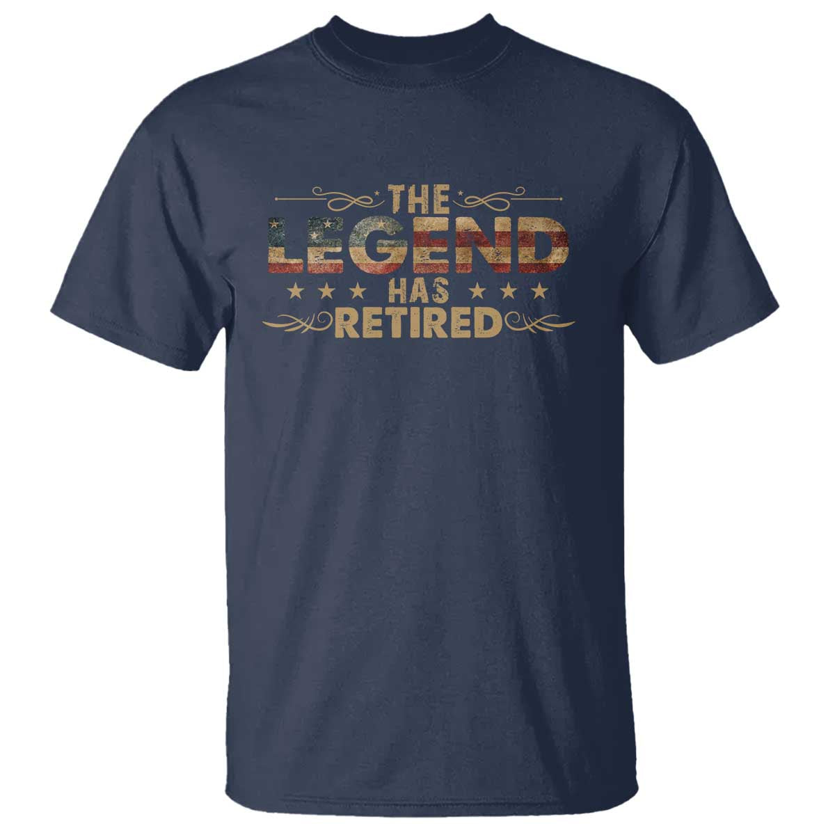 The Legend Has Retired 2025 T Shirt Retro American Flag