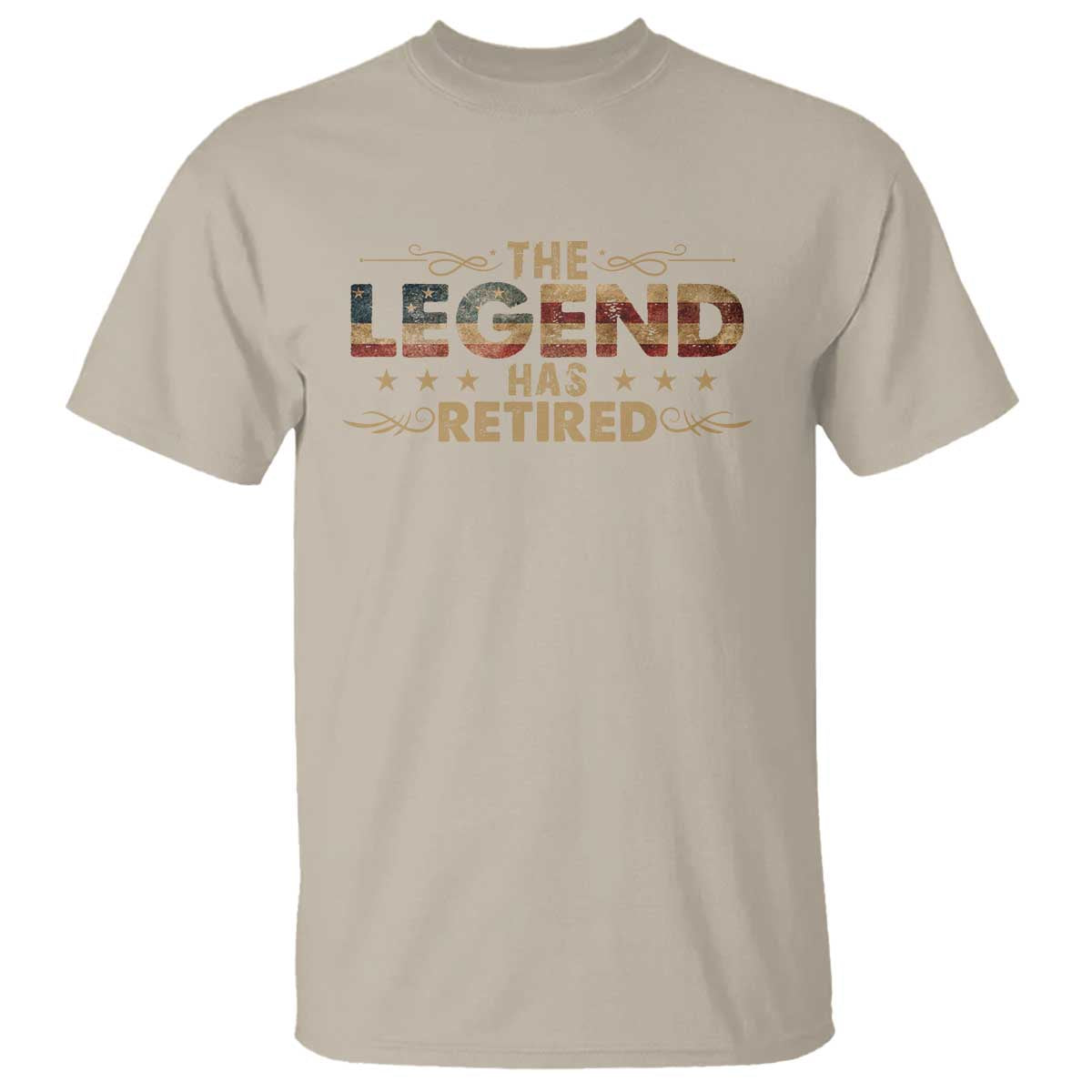 The Legend Has Retired 2025 T Shirt Retro American Flag
